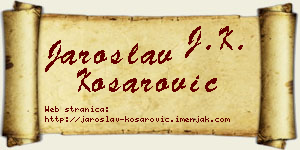 Jaroslav Košarović vizit kartica